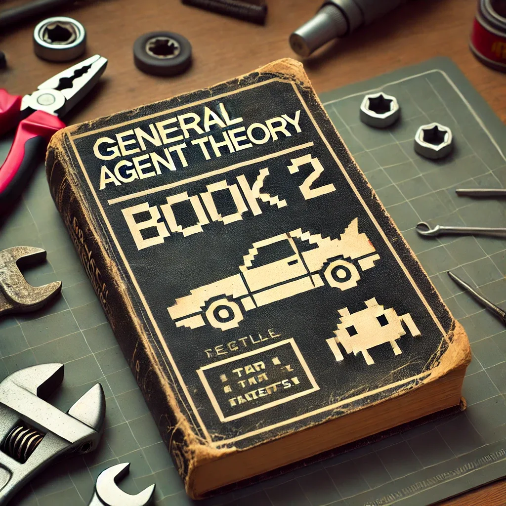 -A-worn-softcover-book-titled-General-Agent-Theory_-Book-2-with-a-dog-eared-appearance-and-faint-car-oil-stains-on-one-corner.