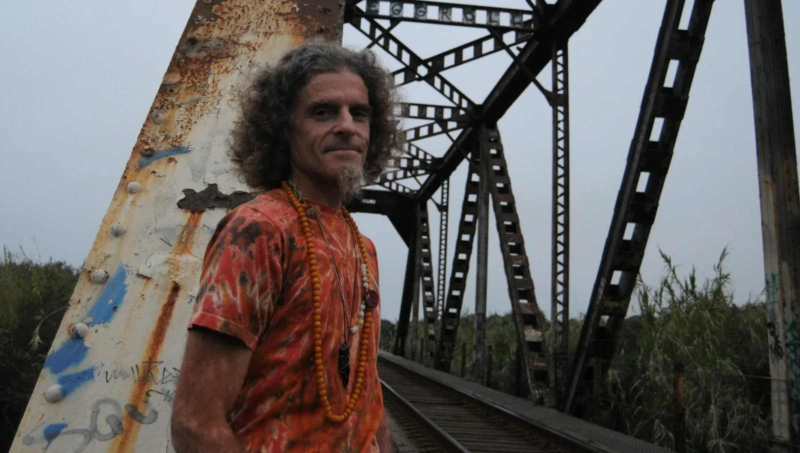 Tem Noon standing in front of a train tressel in Ventura California.